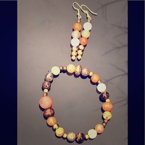 Tropical Tigress Earrings & Bracelet Set